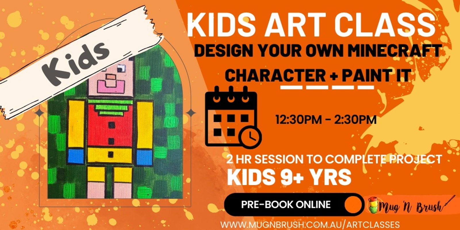 Banner image for Kids Holiday Session - Design your own Minecraft character