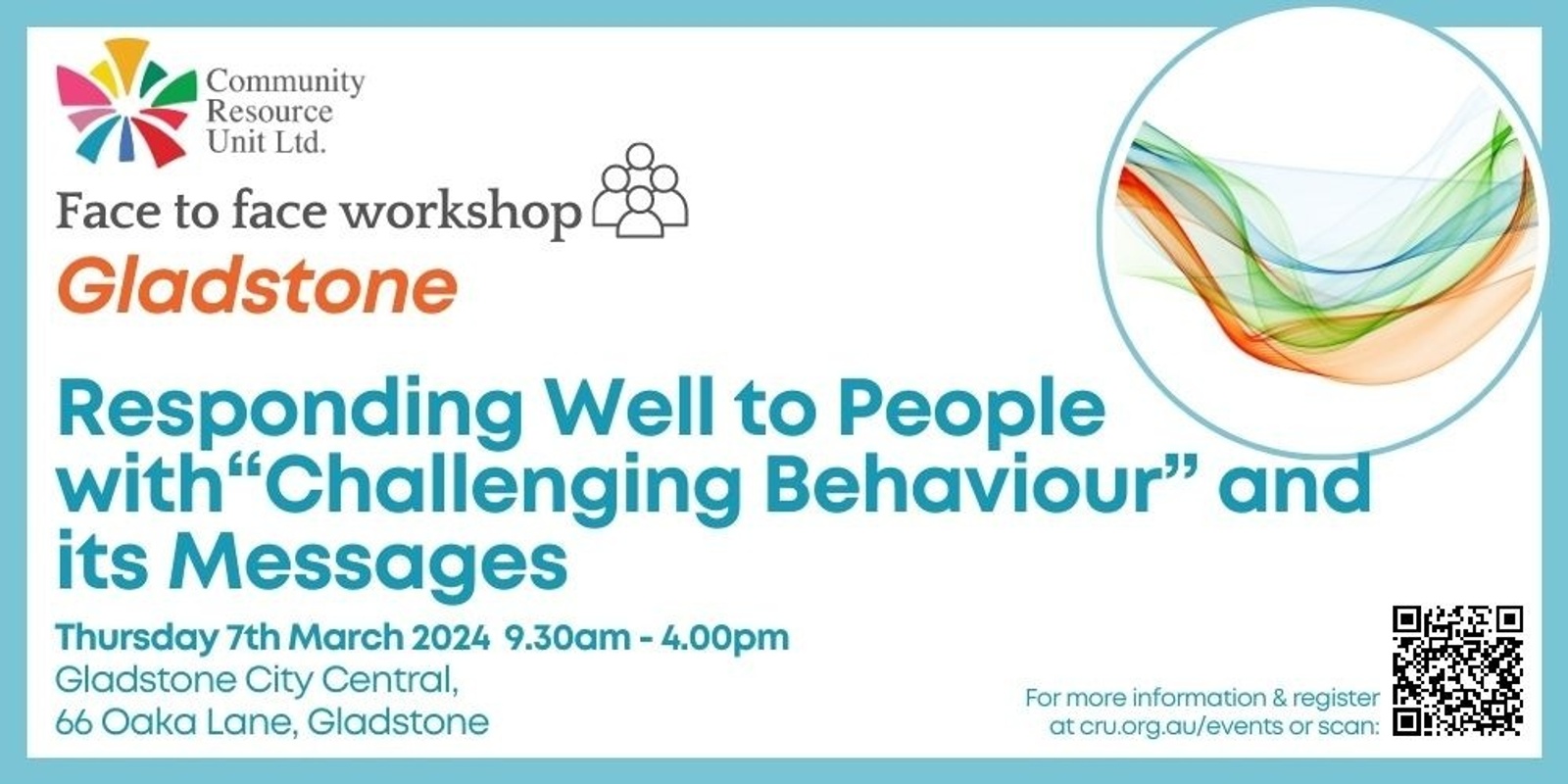Banner image for Responding Well to People with "Challenging Behaviour" and its Messages - Gladstone