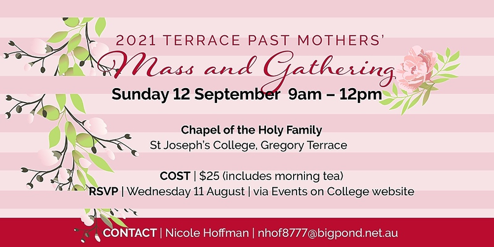 Banner image for 2021 Terrace Past Mothers’ Mass and Gathering