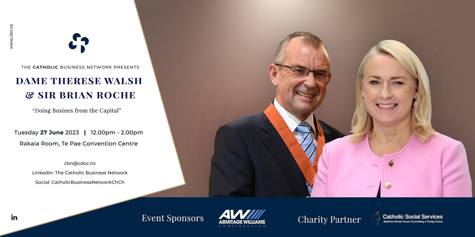 Catholic Business Network - Dame Therese Walsh & Sir Brian Roche