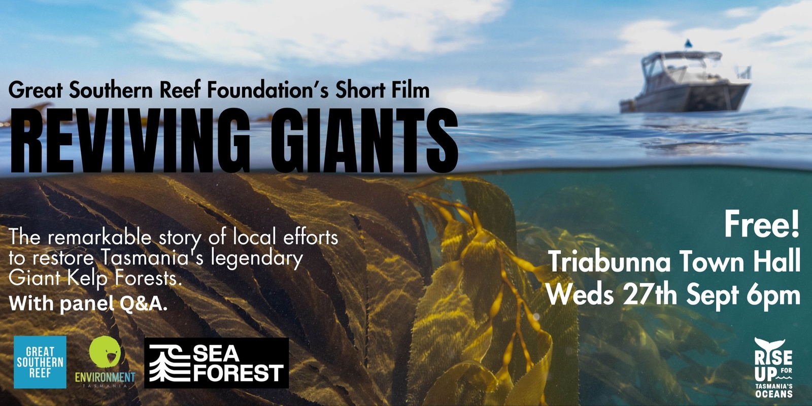 Banner image for Reviving Giants Film Night - Triabunna