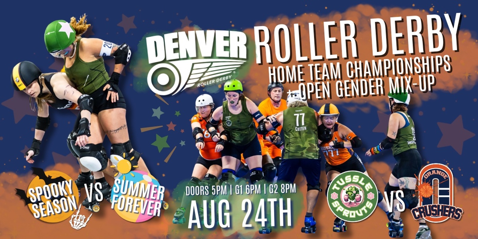 Banner image for Denver Roller Derby Doubleheader August 2024