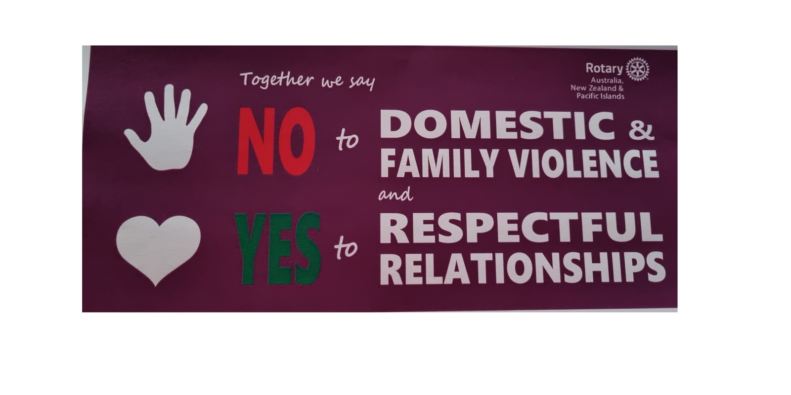 Banner image for Rotary -Together we say NO