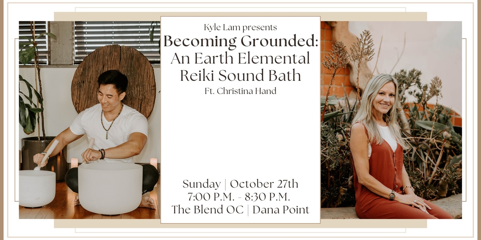 Banner image for Becoming Grounded: An Earth Elemental Reiki Sound Bath w/ Christina Hand (Dana Point)