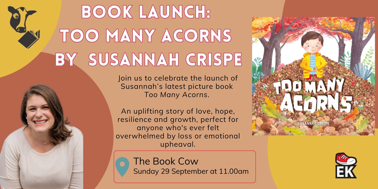 Banner image for Book Launch - Too Many Acorns by Susannah Crispe