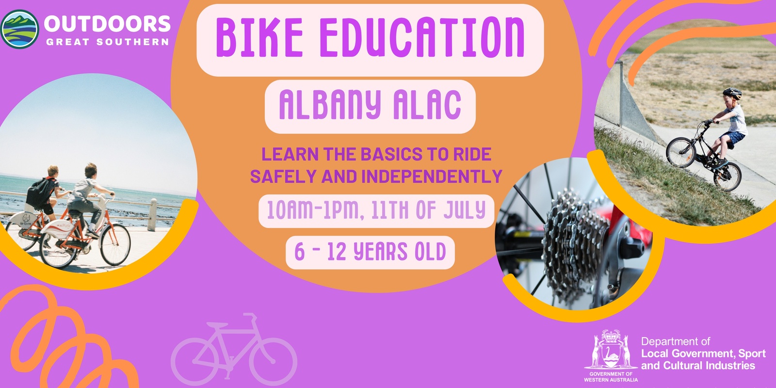 Banner image for Bike Education - 11th July Albany Little Athletics Club, 6 - 12 years