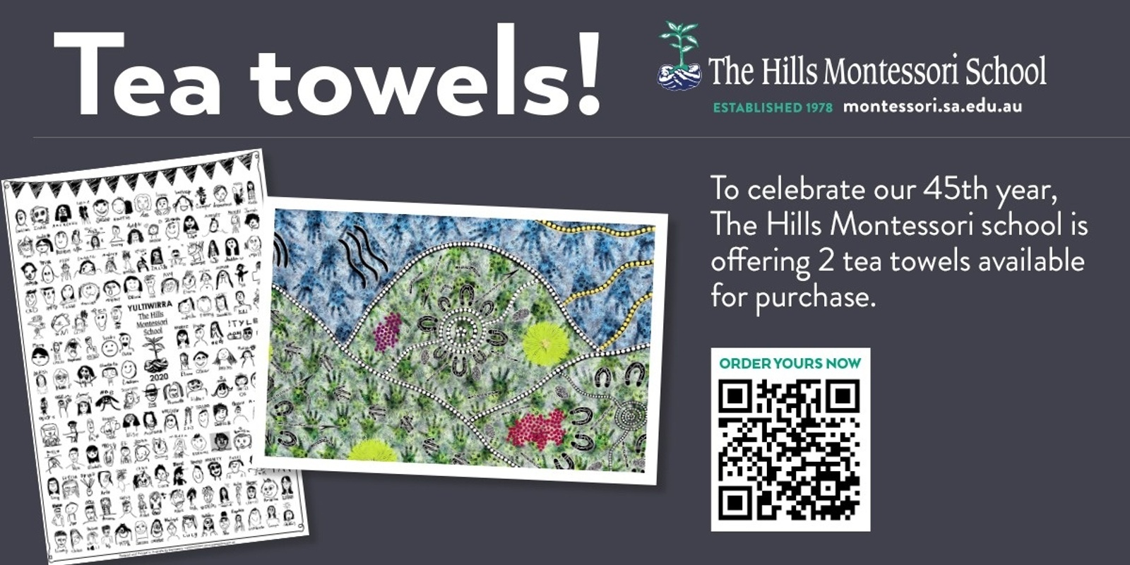 Banner image for The Hills Montessori School Tea Towels