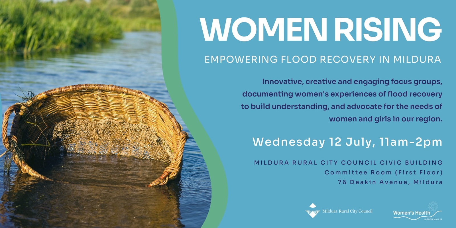 Banner image for Women Rising: Empowering Flood Recovery in Mildura