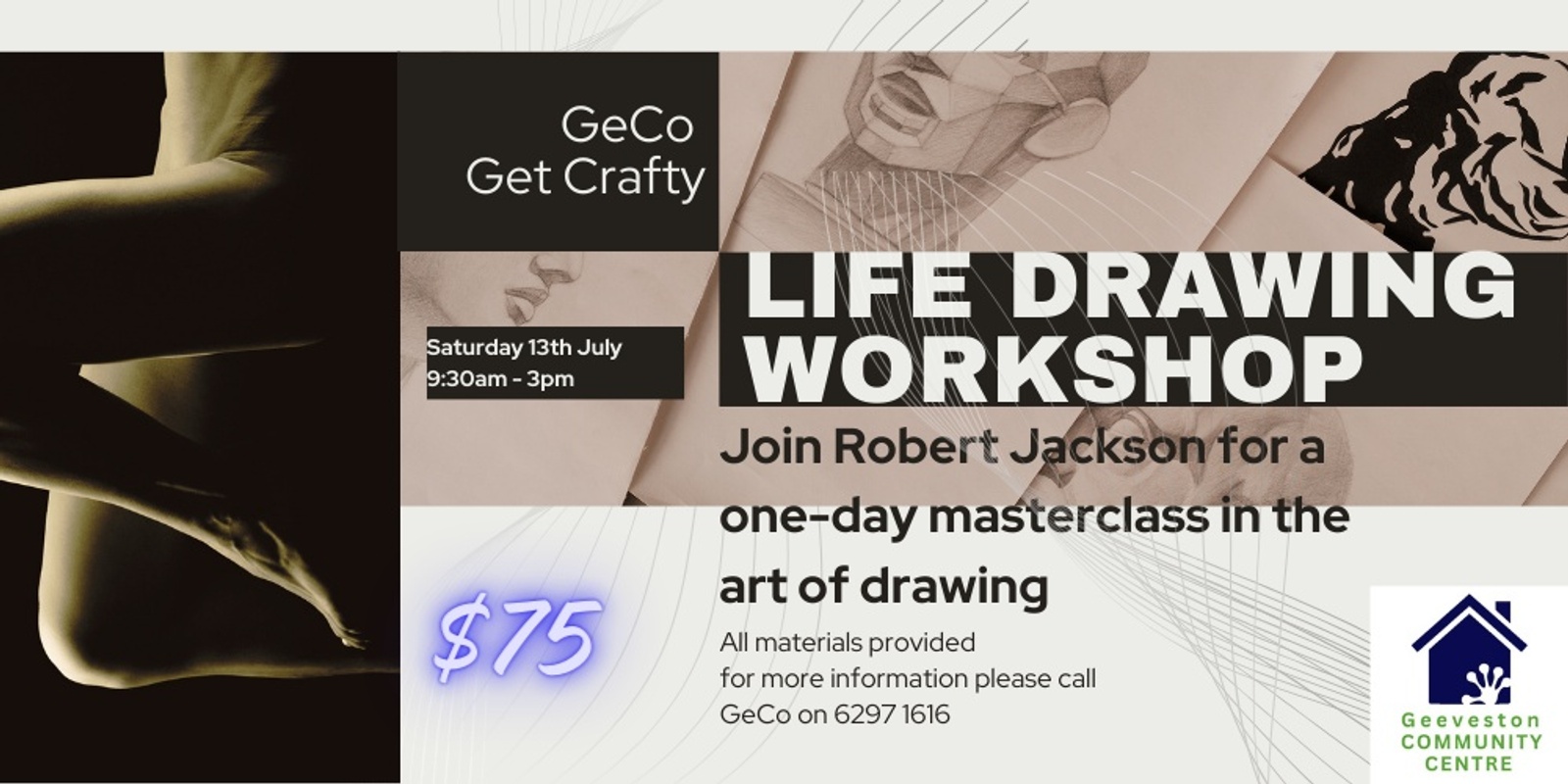 Banner image for Life Drawing Class Jul '24