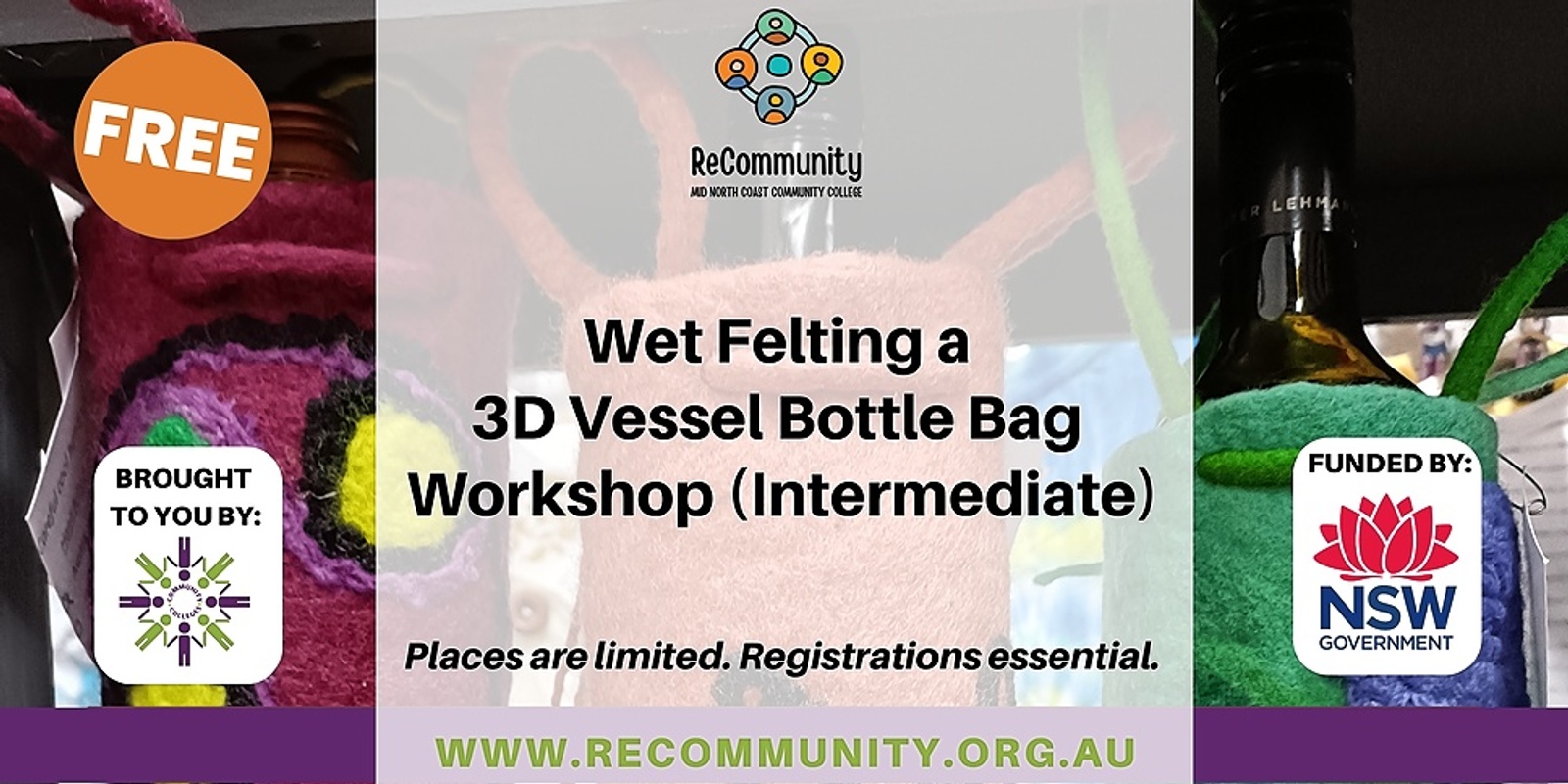 Banner image for Wet Felting a 3D Vessel Workshop | BEECHWOOD