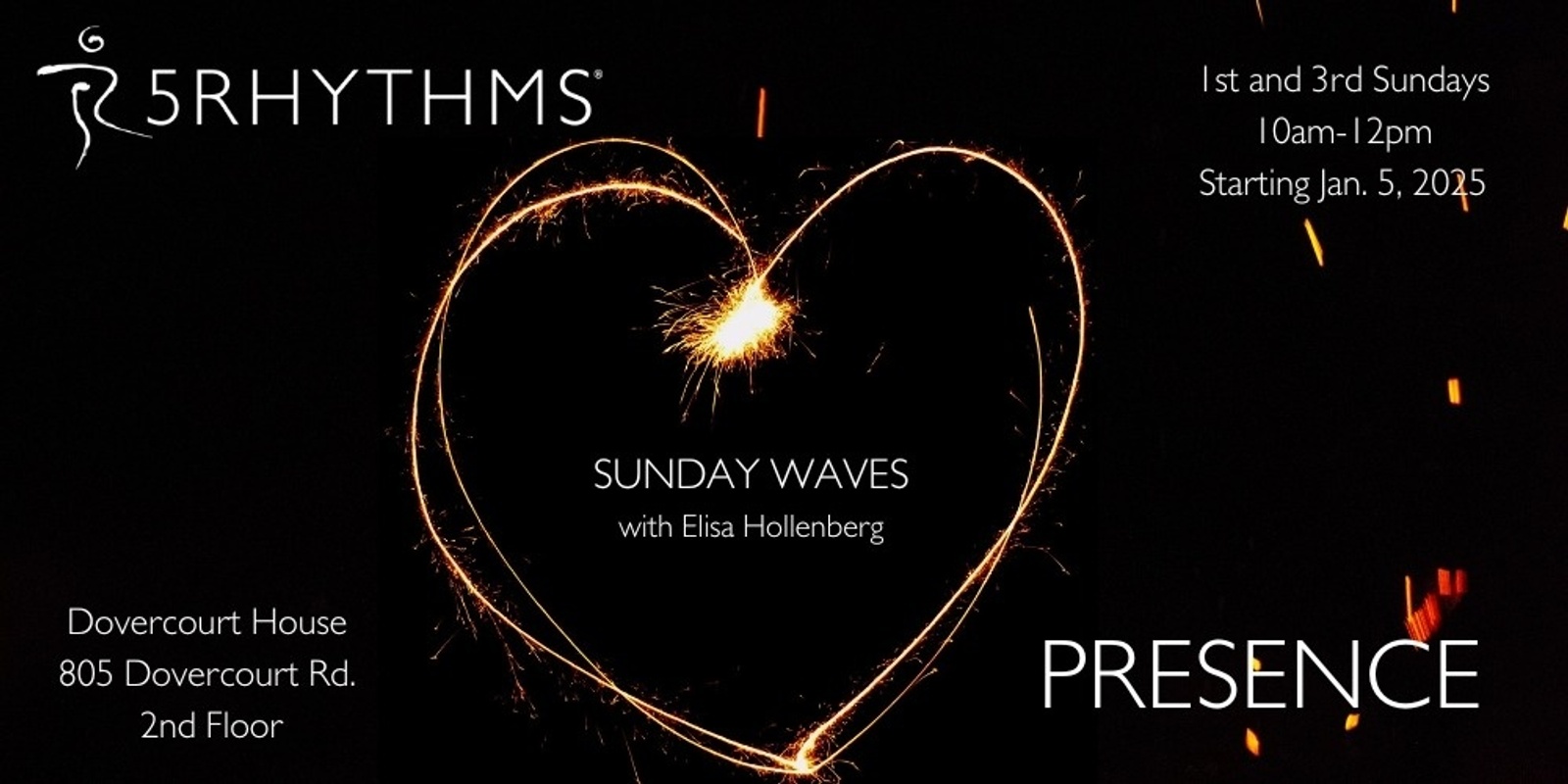 Banner image for Presence - 5Rhythms Sunday Waves with Elisa