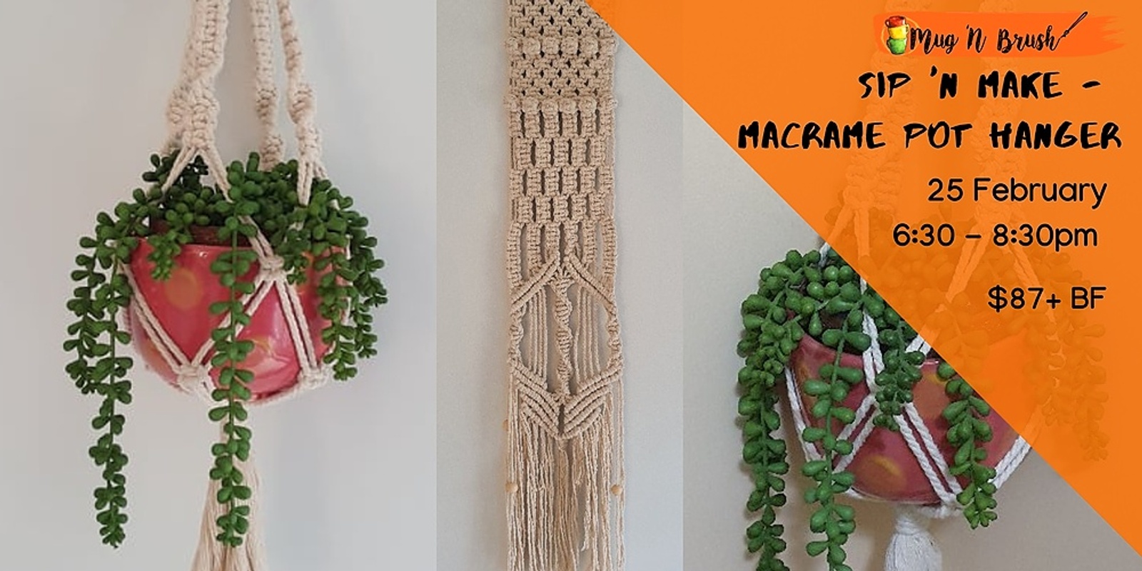 Banner image for Sip 'n Make - Macrame Pot Plant hanger