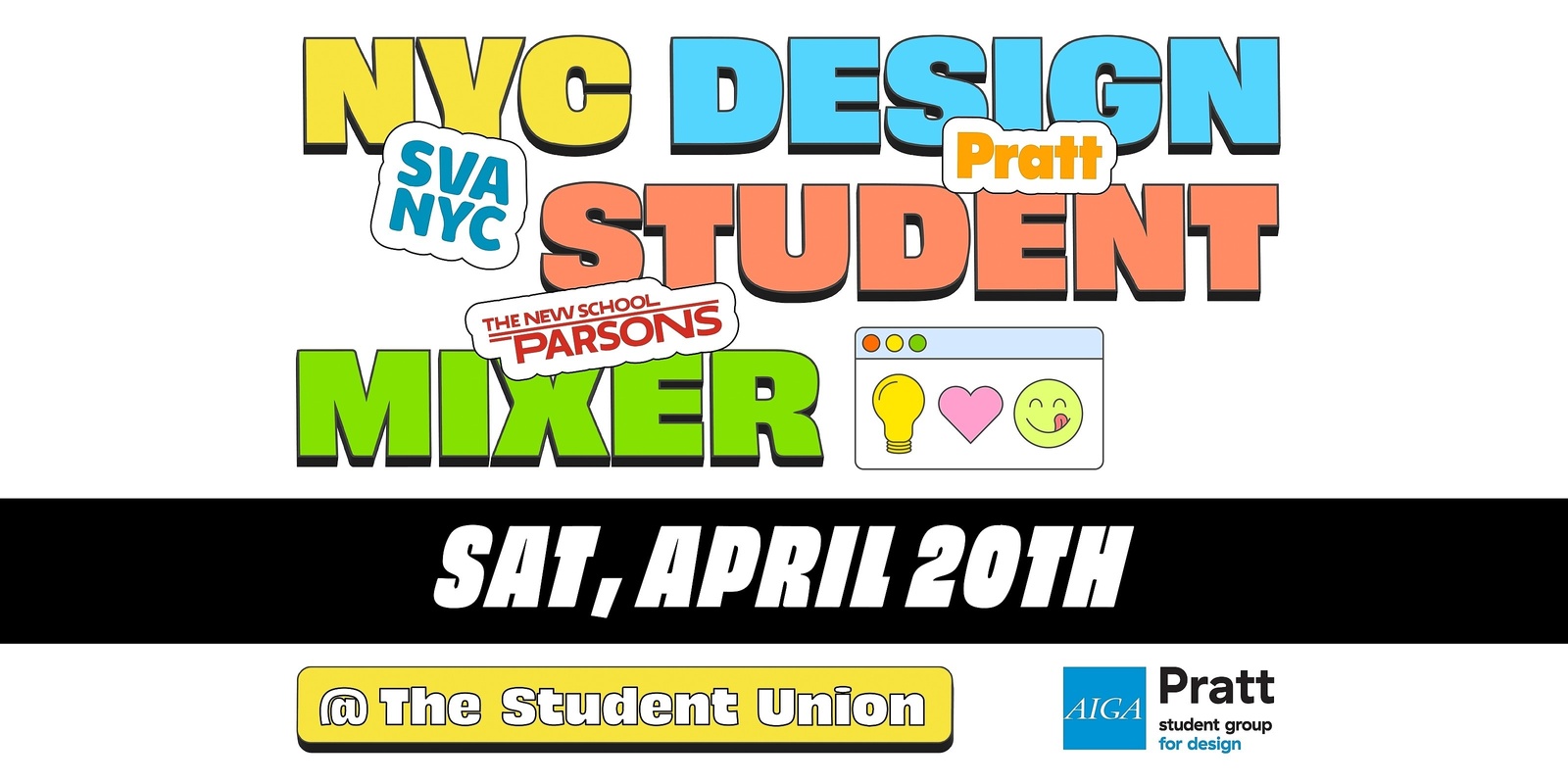 Banner image for NYC Design Student Mixer, Hosted by AIGA Pratt