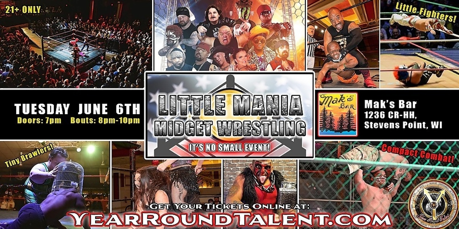 Banner image for Stevens Point, WI - Micro-Wresting All * Stars: Little Mania Rips Through the Ring!