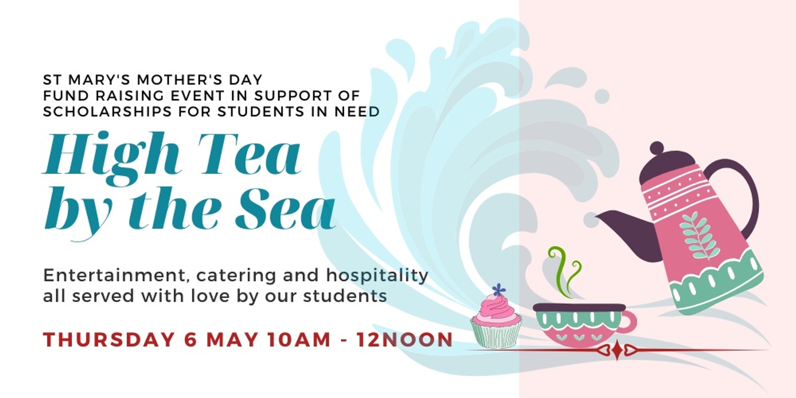 Banner image for St Mary's Mother's Day High Tea by the Sea