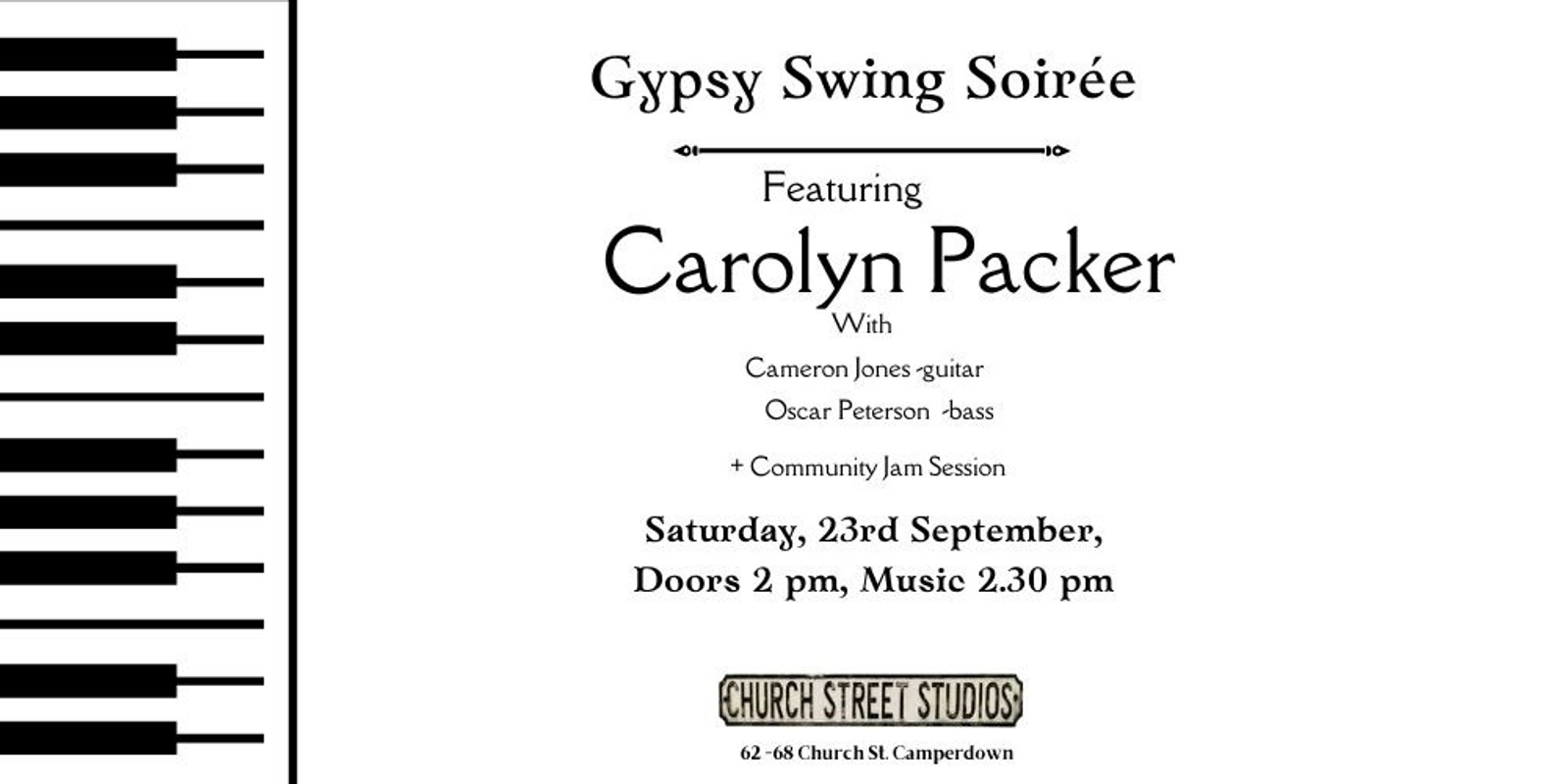 Gypsy Swing Soirée - Carolyn Packer 