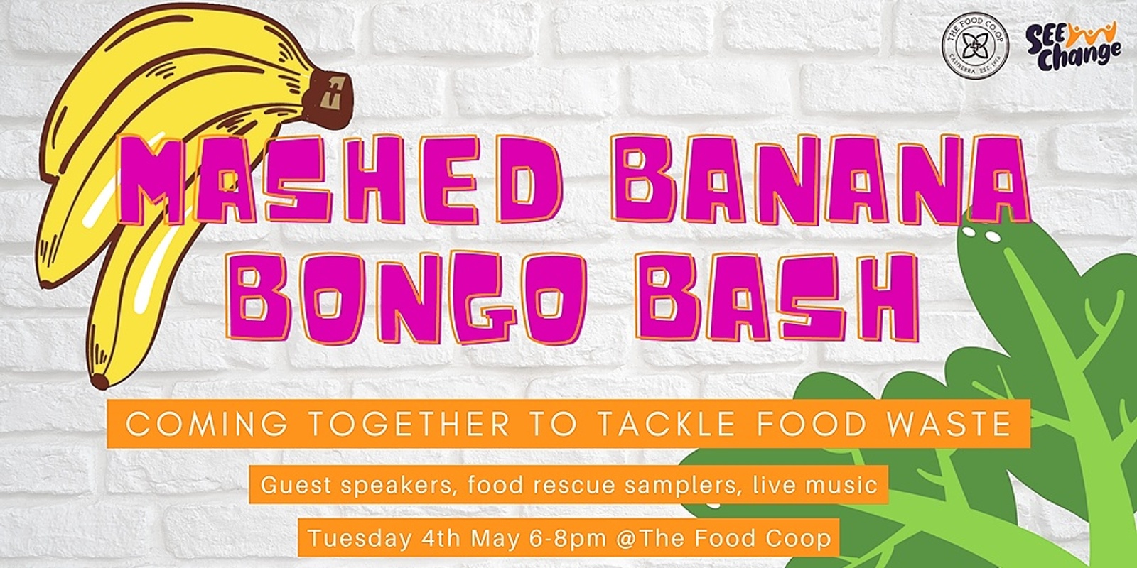 Banner image for Mashed Banana Bongo Bash: coming together to tackle food waste