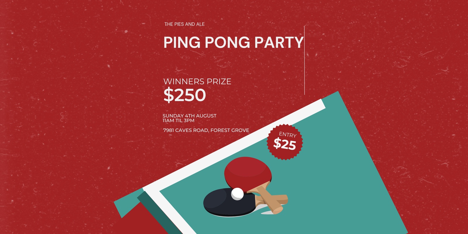 Banner image for The Pies and Ale Ping Pong Party