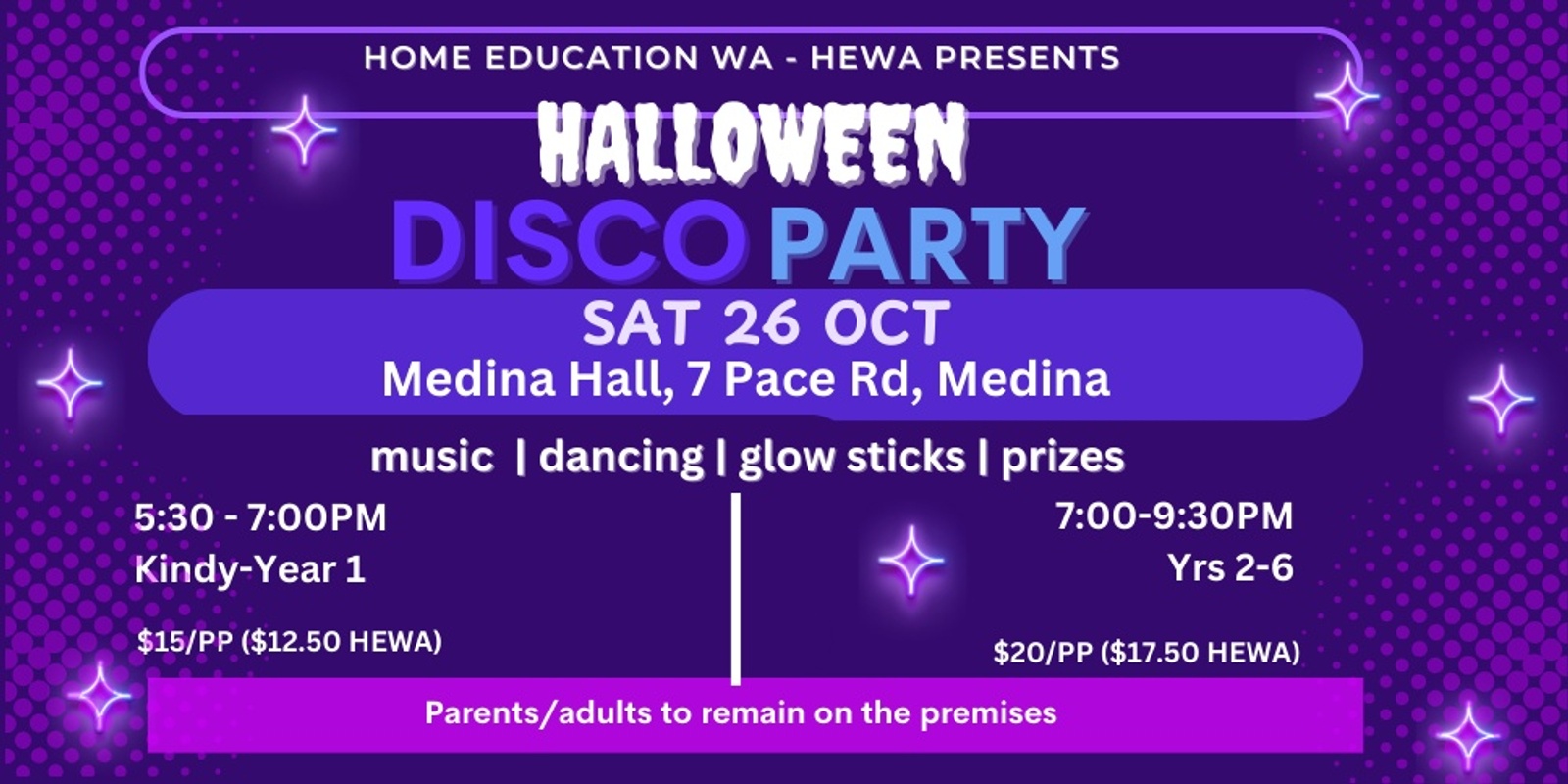 Banner image for HEWA Disco (Kindy-Year 1, Year 2-6)