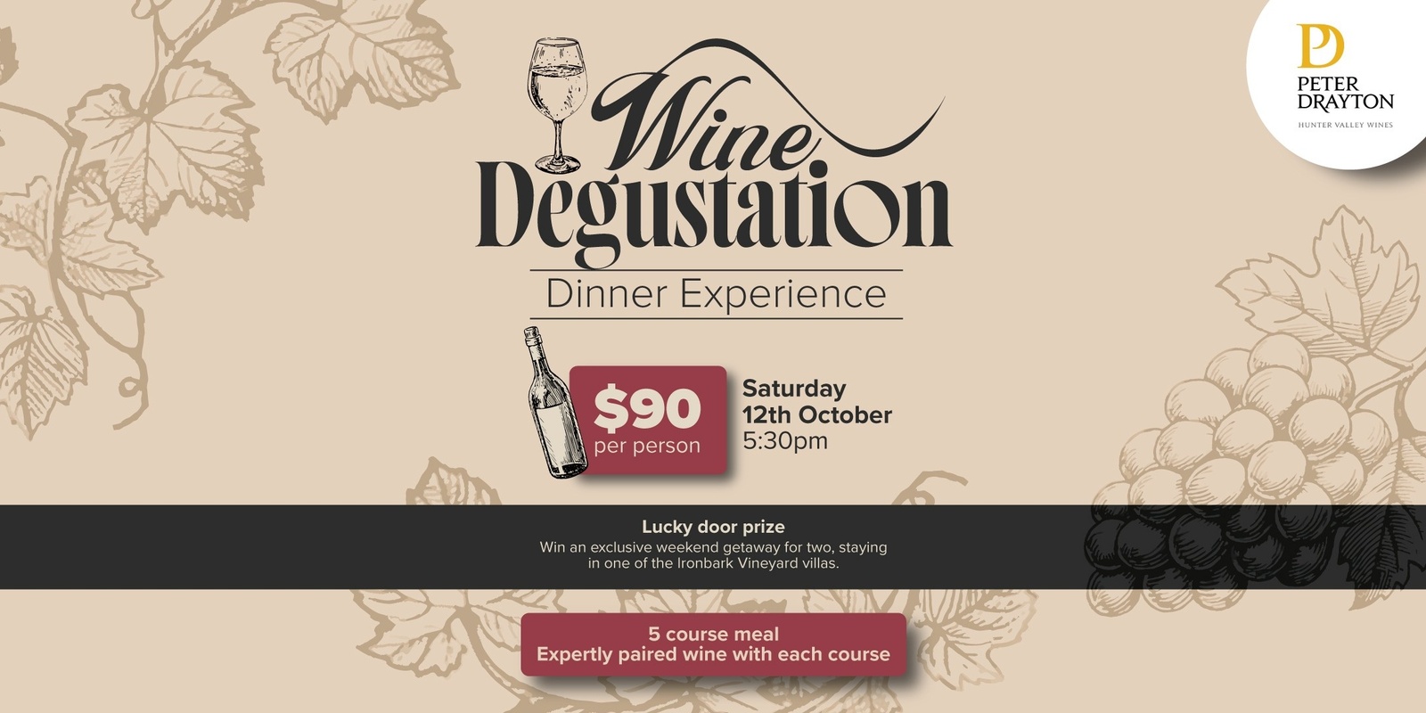 Banner image for Wine Degustation Dinner Experience