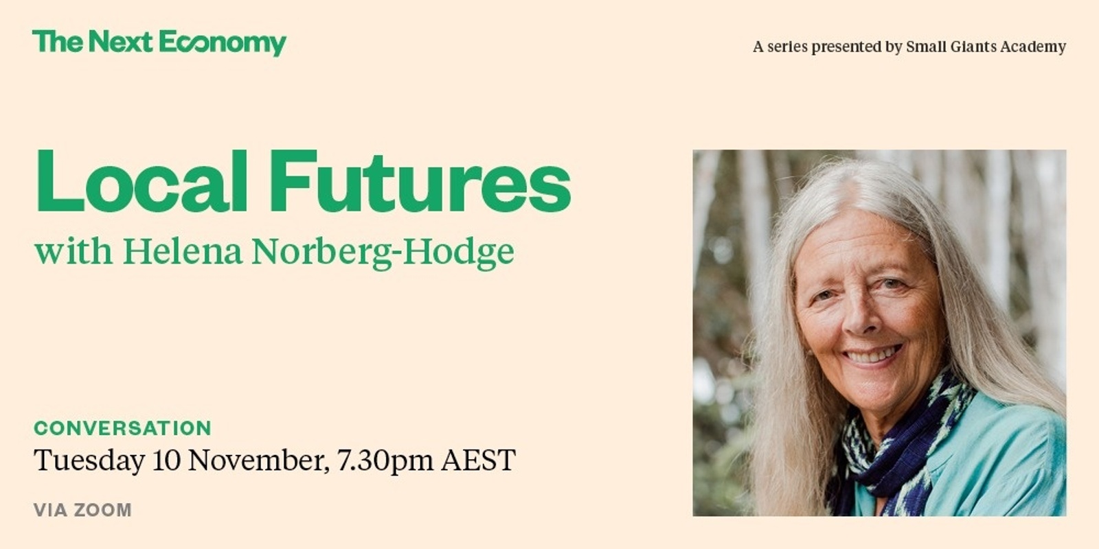 Banner image for Conversation: Helena Norberg-Hodge on Local Futures