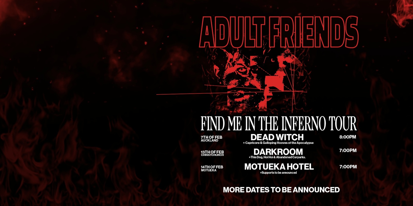 Banner image for Find Me In The Inferno Tour - DARKROOM CHCH