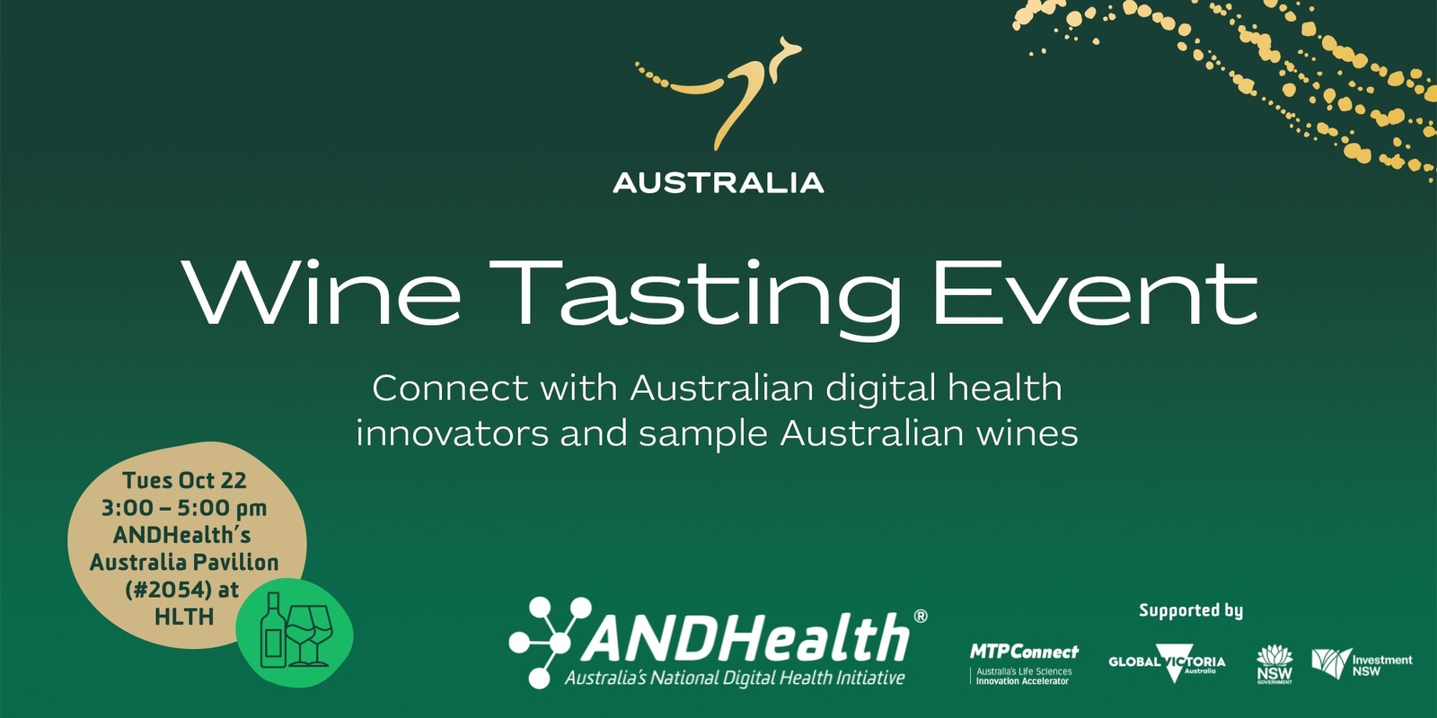 Banner image for Australia Wine Tasting Event at HLTH 2024