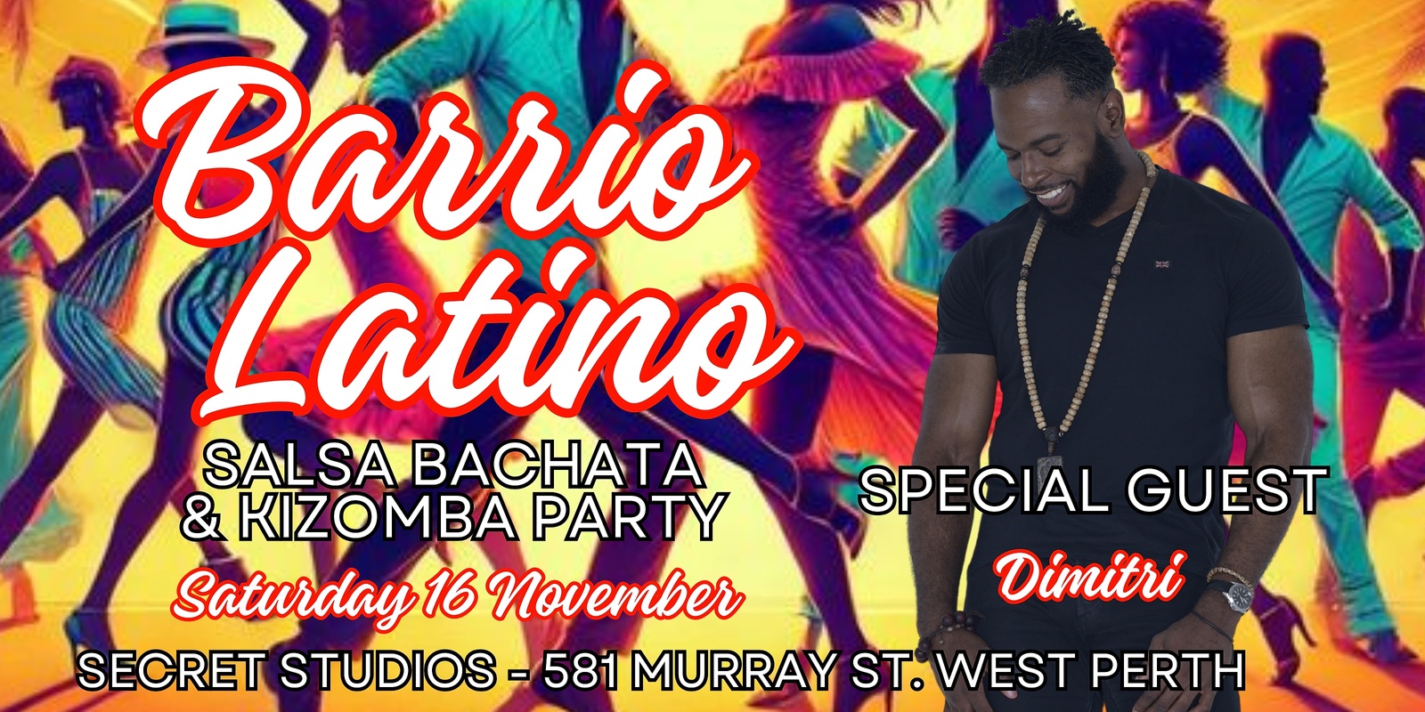 Banner image for Barrio Latino Sat 16 Nov - Salsa Bachata & Kizomba Party