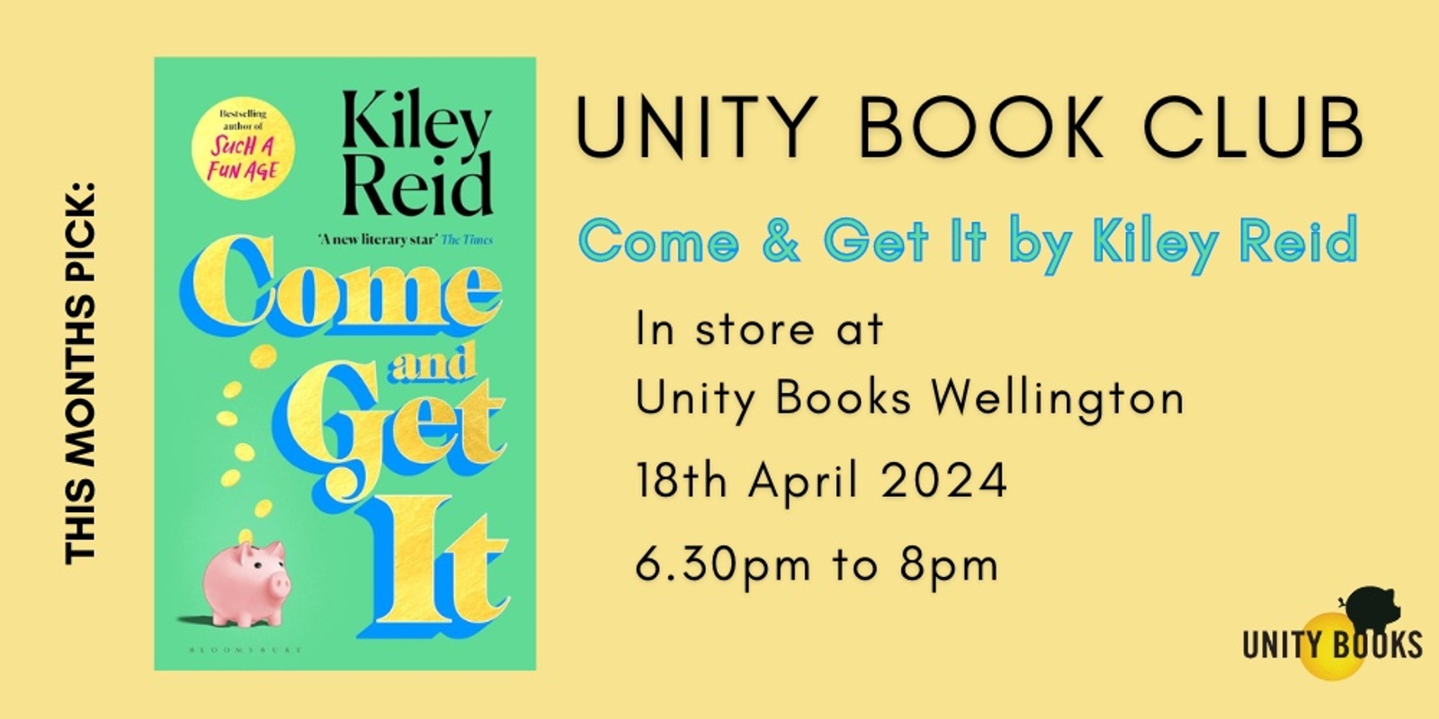 Banner image for Unity Book Club April 2024: Come & Get It 