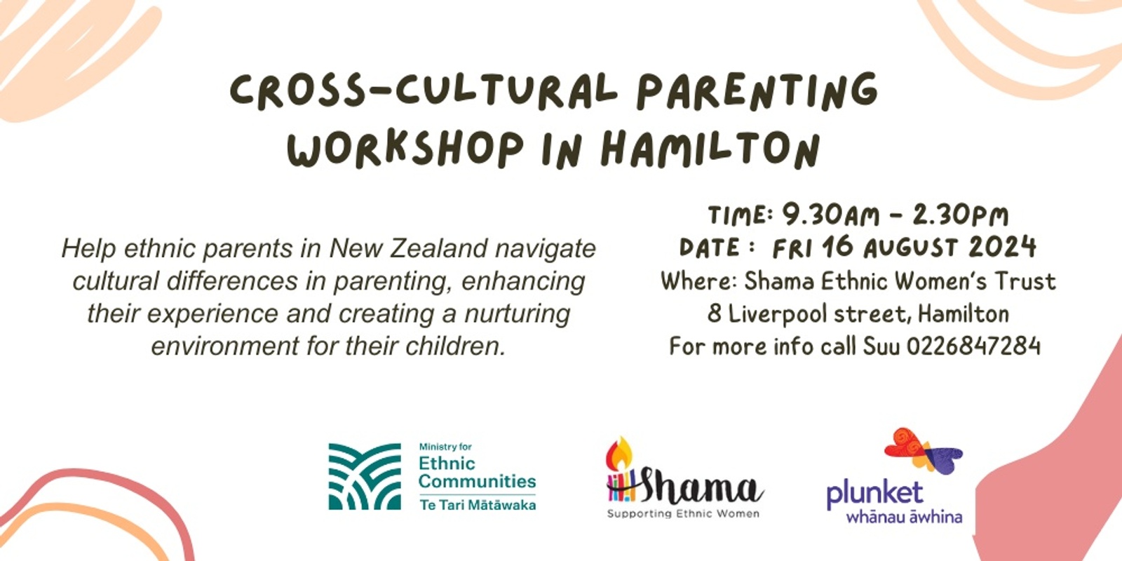 Banner image for Cross-Cultural Parenting Workshop in Hamilton August 2024