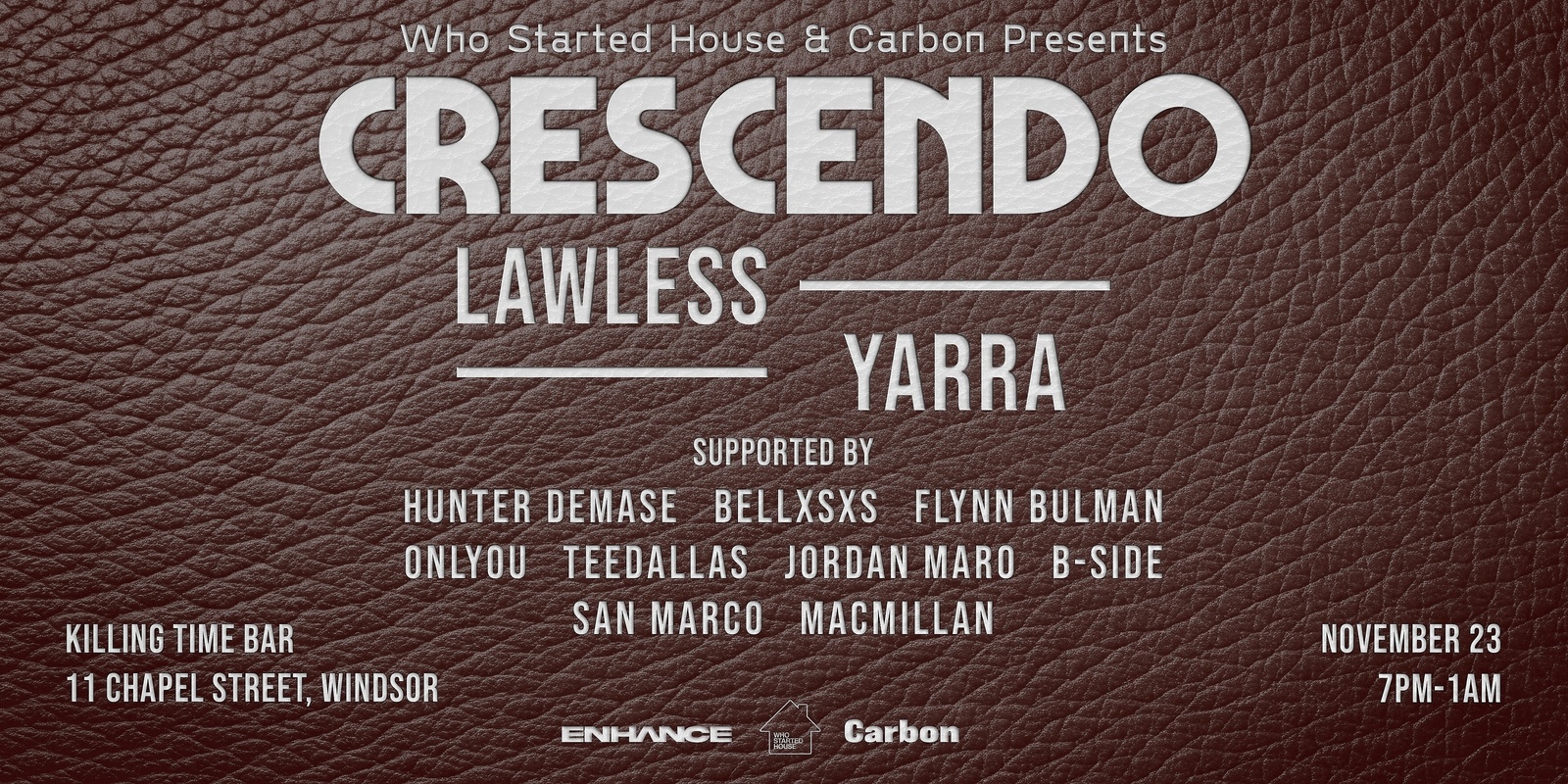 Banner image for Who Started House & Carbon presents: Crescendo