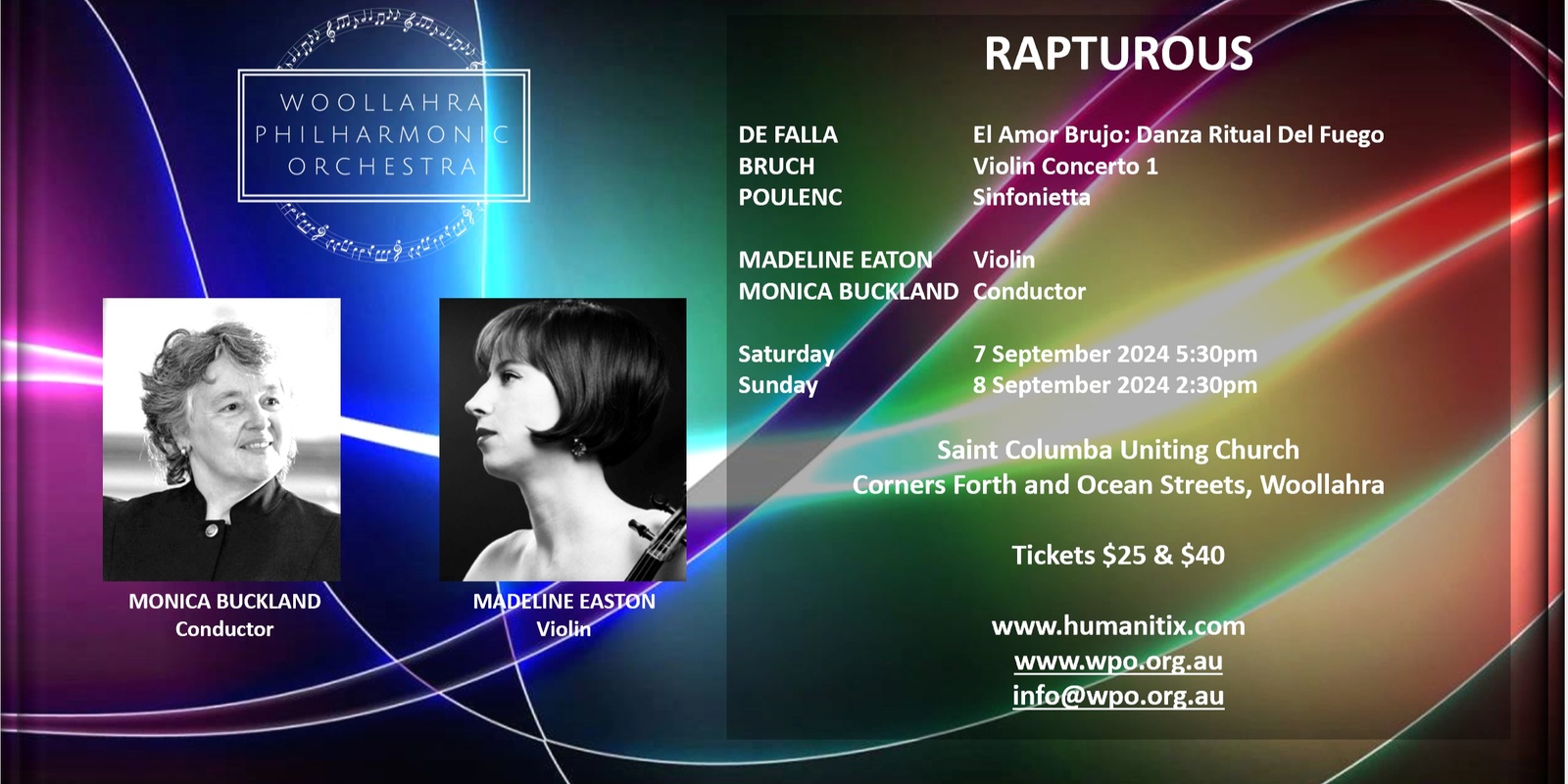 Banner image for Rapturous - Woollahra Philharmonic Orchestra