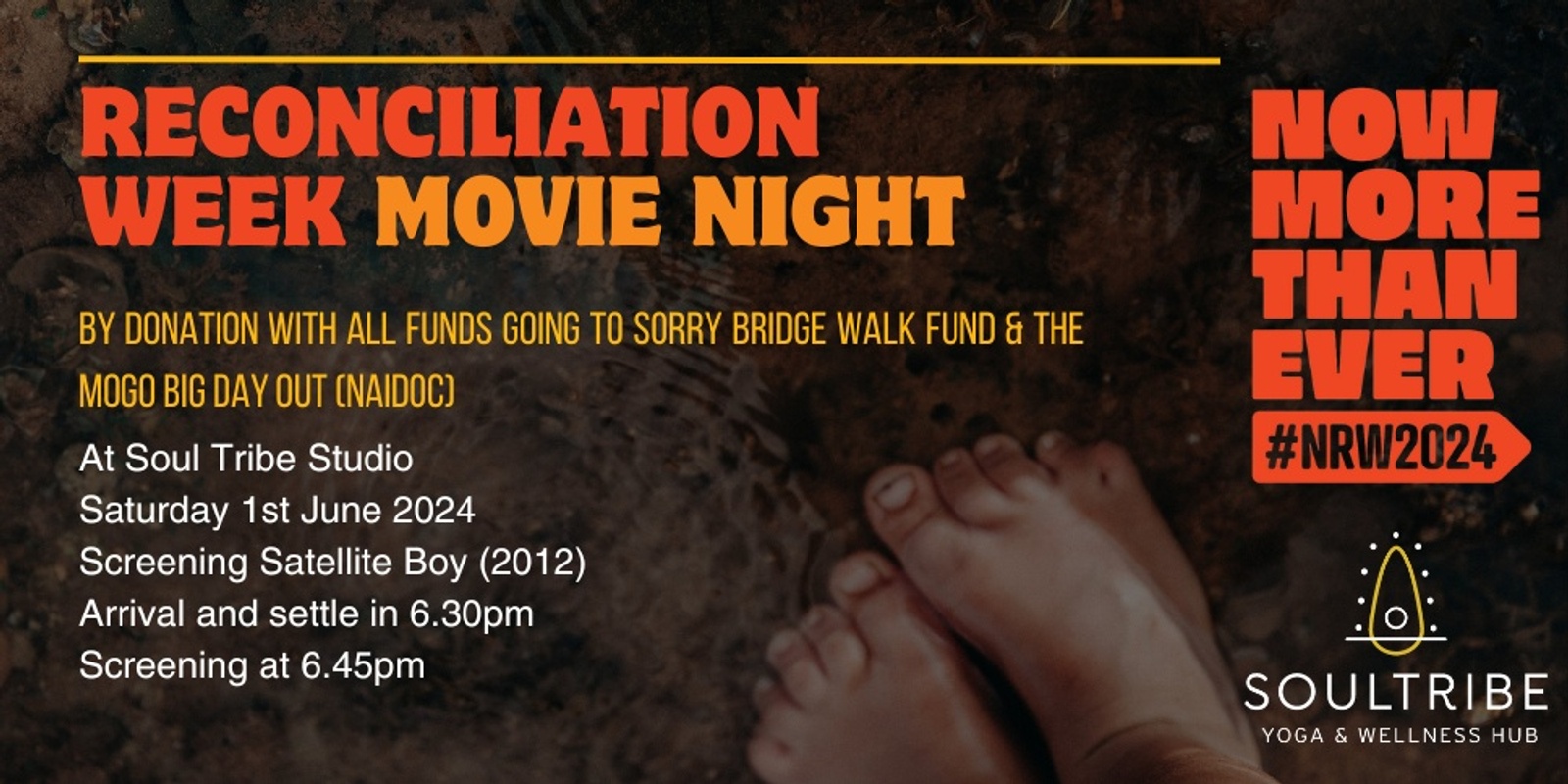 Banner image for Reconciliation Week Movie Night at Soul Tribe Studio  