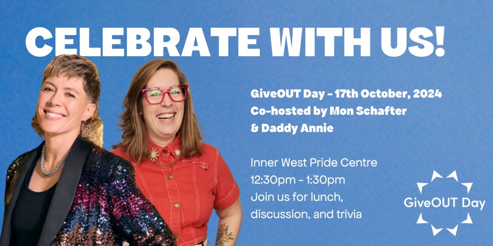 Banner image for Join us in celebrating GiveOUT Day @ Inner West Pride Centre