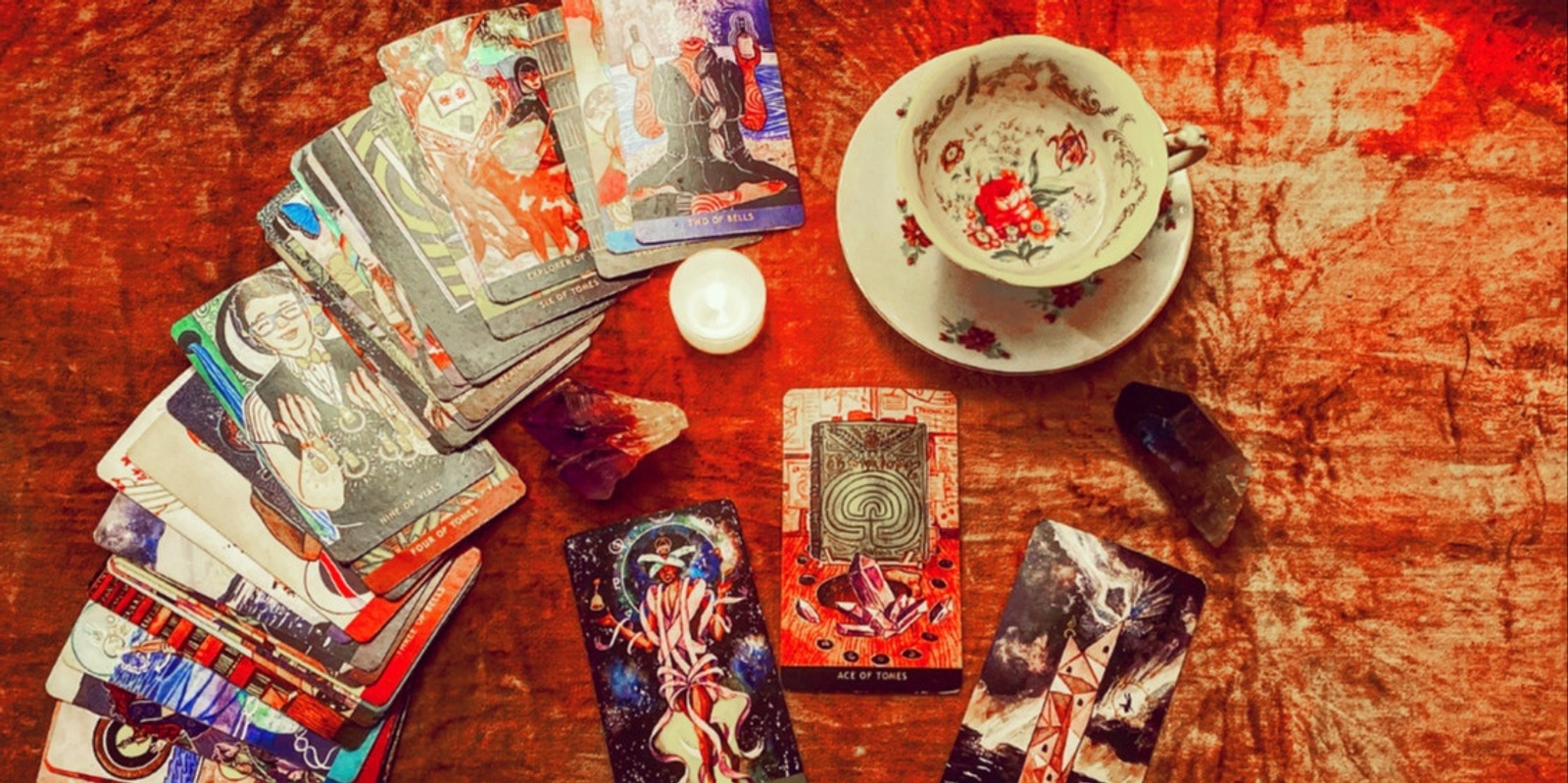 Banner image for Cards On The Table: A Monthly Hands-On Tarot Practice with Iris (August)