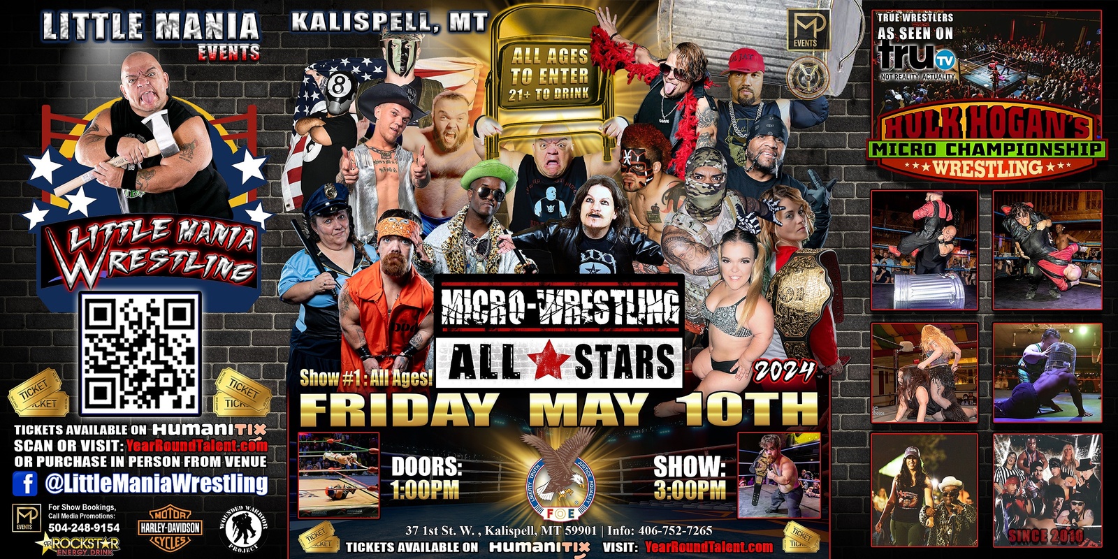 Banner image for Kalispell, MT -- Micro-Wresting All * Stars: Show #1 All Ages - Little Mania Rips Through The Ring!
