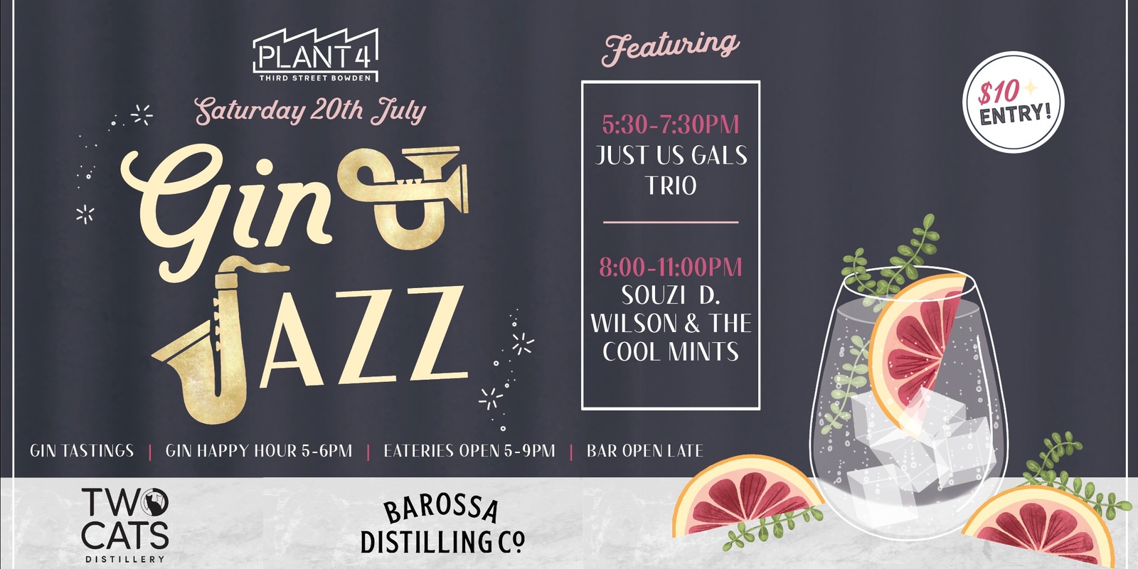 Banner image for Gin N Jazz at Plant 4