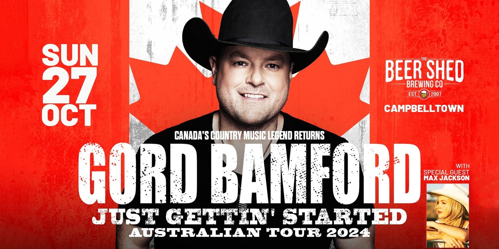 Banner image for Gord Bamford Just Getting Started Aus Tour at The Beer Shed