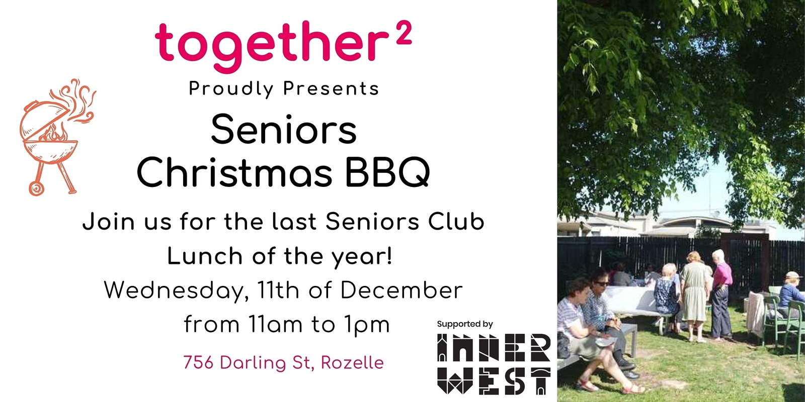 Banner image for Together2’s Seniors Christmas BBQ