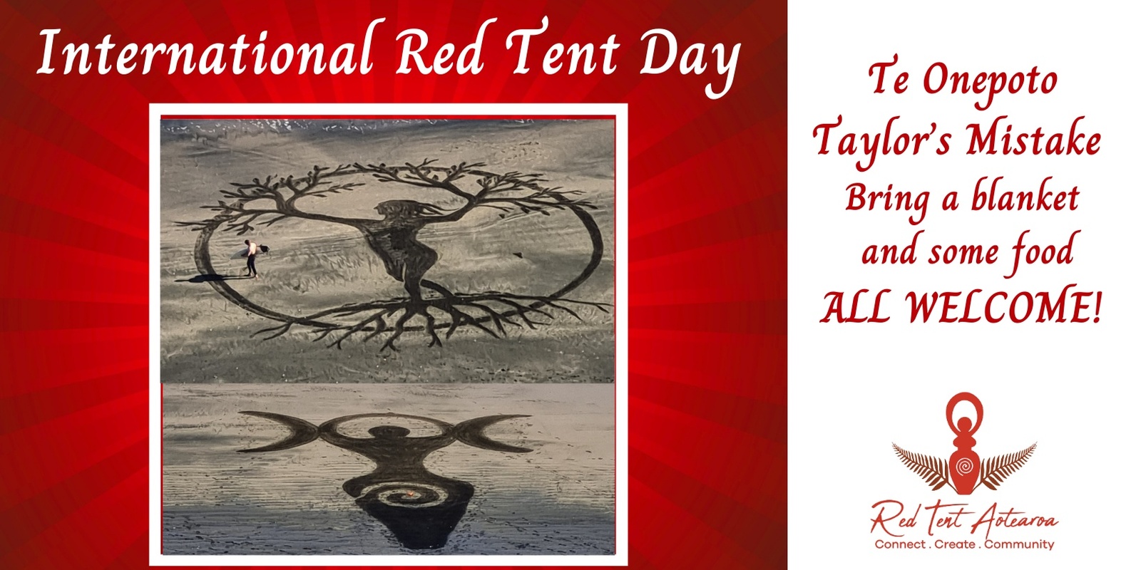 Banner image for International Red Tent Day- Picnic on the beach