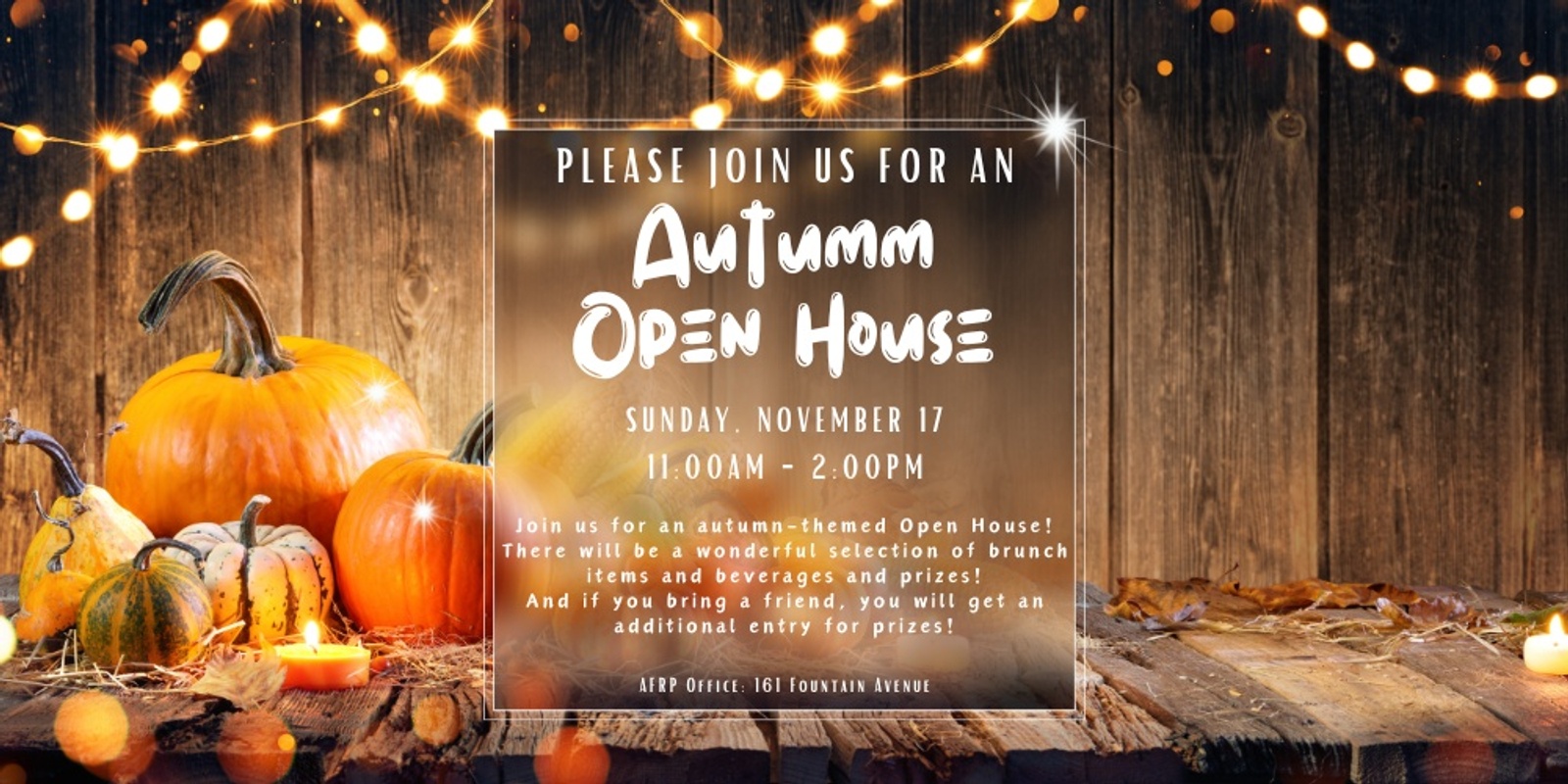 Banner image for AFRP Autumn Open House