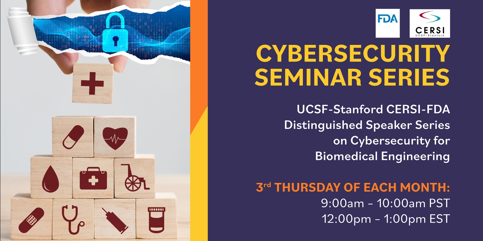 Banner image for CERSI-FDA Cybersecurity Seminar Series: Nastassia Tamari (9-10 am Pacific / 12-1 pm Eastern)