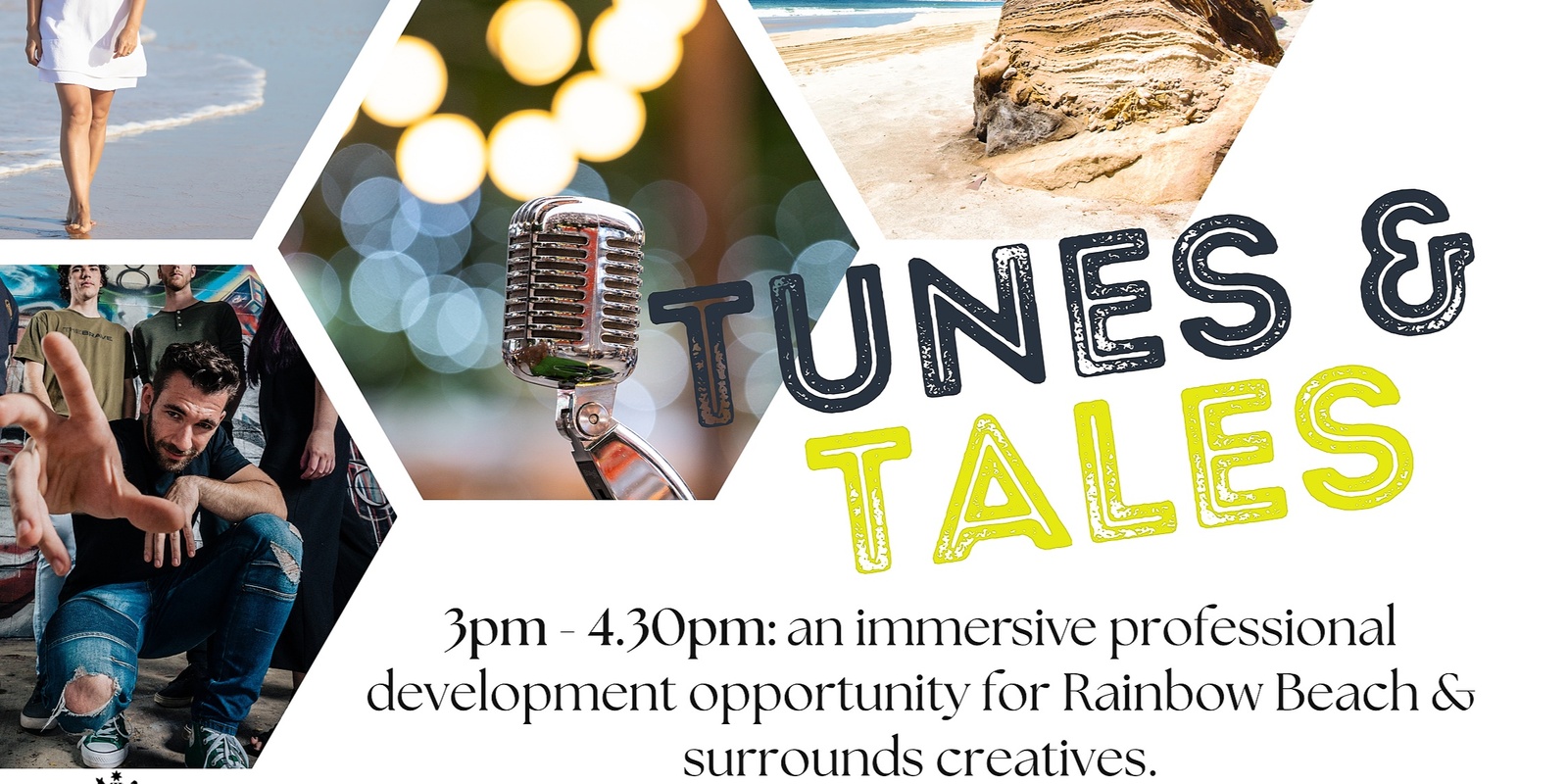 Banner image for Tunes & Tales Rainbow Beach - Creatives Workshop & Showcase