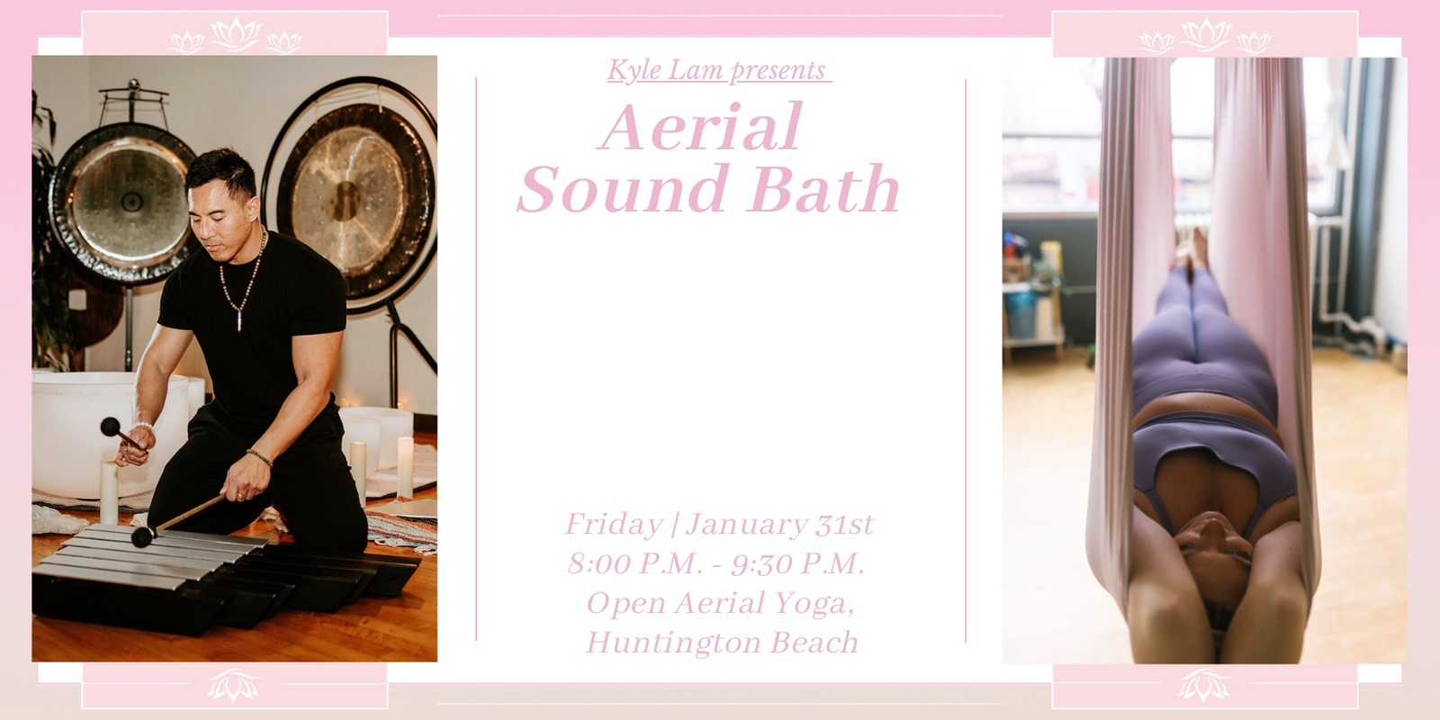 Banner image for Aerial Sound Bath (Huntington Beach) [8:00pm]