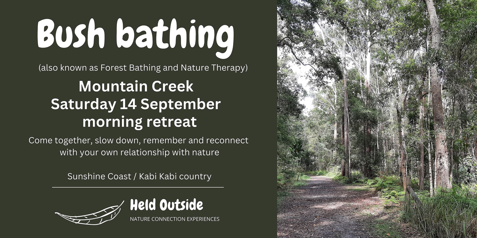 Banner image for Forest Therapy at Mountain Creek 14 Sep 24