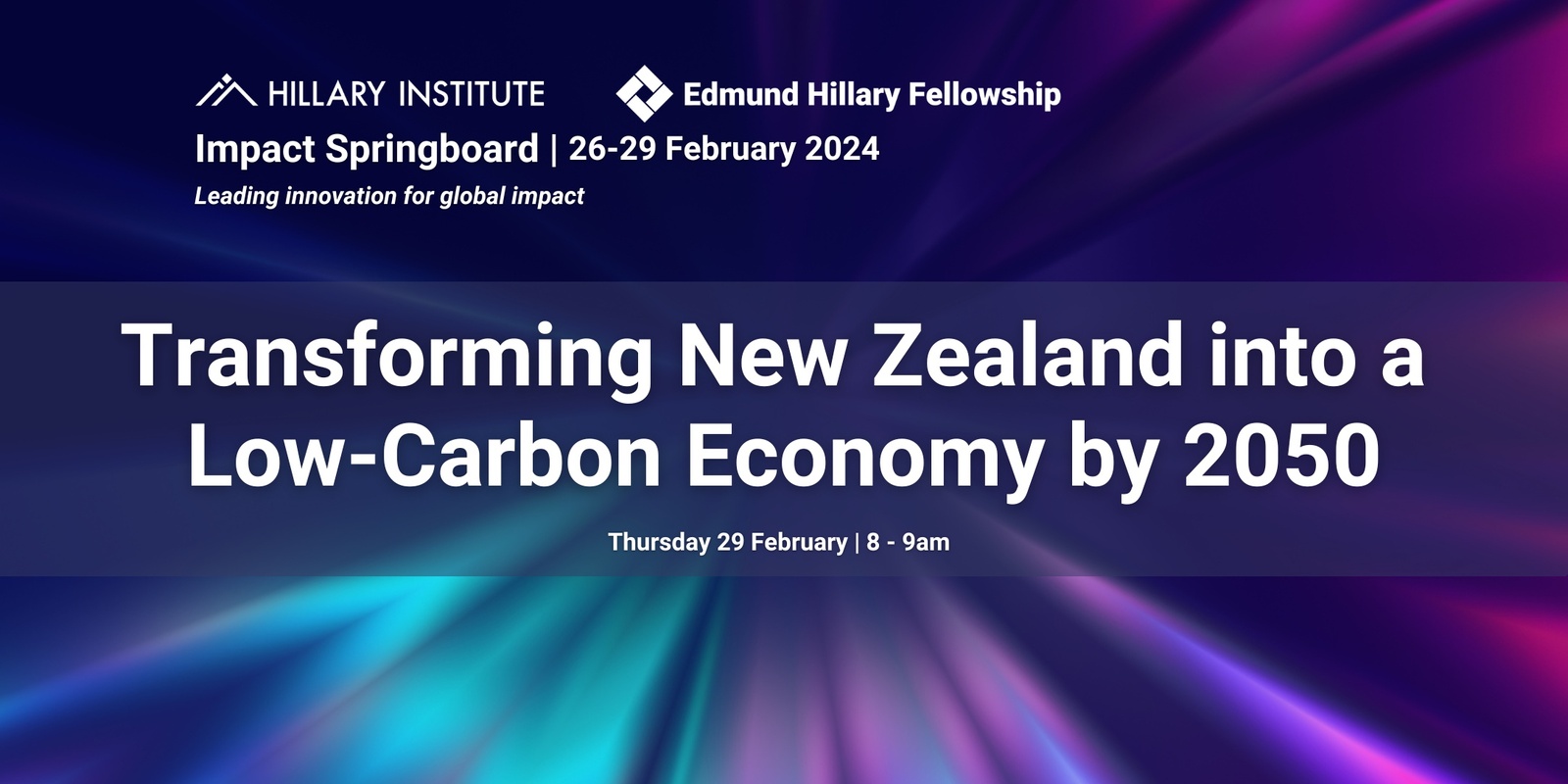 Banner image for Transforming New Zealand into a Low Carbon Economy by 2050