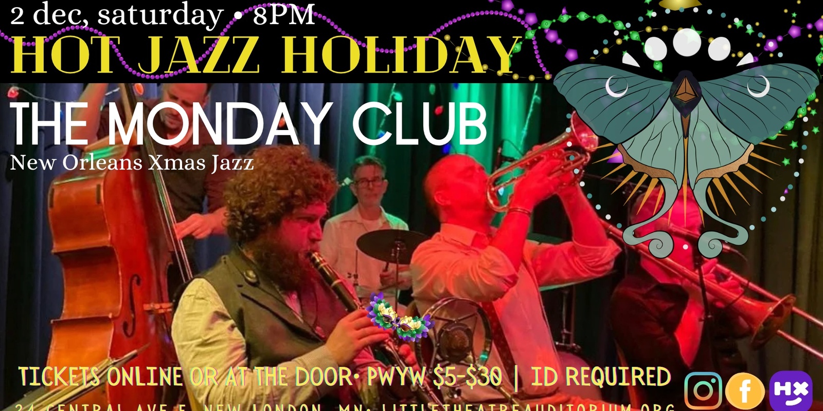 Banner image for Hot Jazz Holiday w/ the Monday Club • NOLA Xmas Jazz