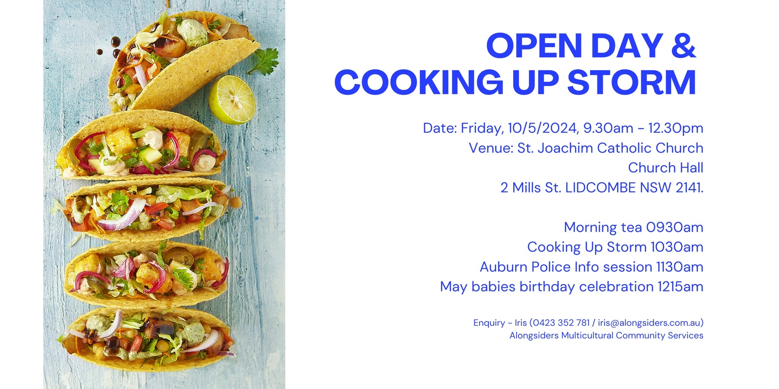 Banner image for Open Day & Cooking Up Storm hosted by Alongsiders Multicultural Community Services