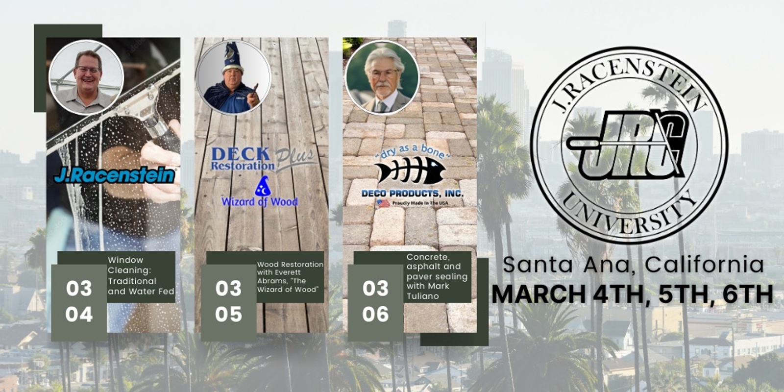 Banner image for JRC University March 4, 5, 6th 2025 California