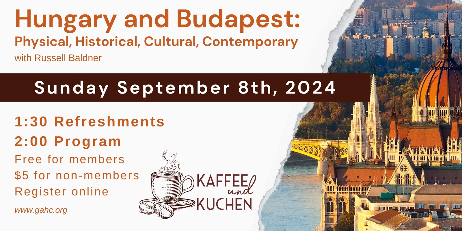 Banner image for Kaffee und Kuchen: Hungary and Budapest